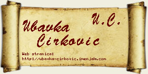 Ubavka Ćirković vizit kartica
